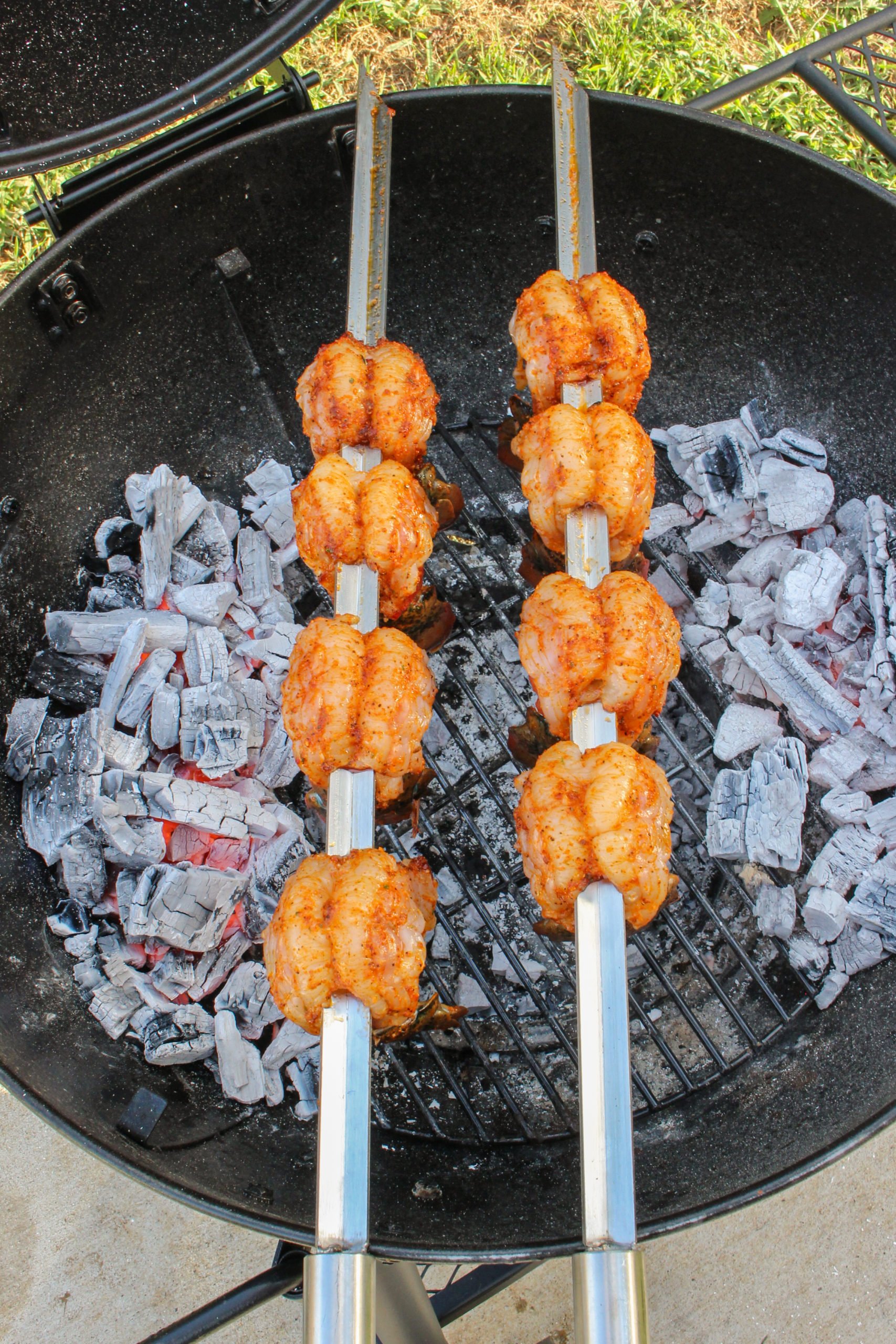 Brochetas de Cola de Langosta a la Parrilla